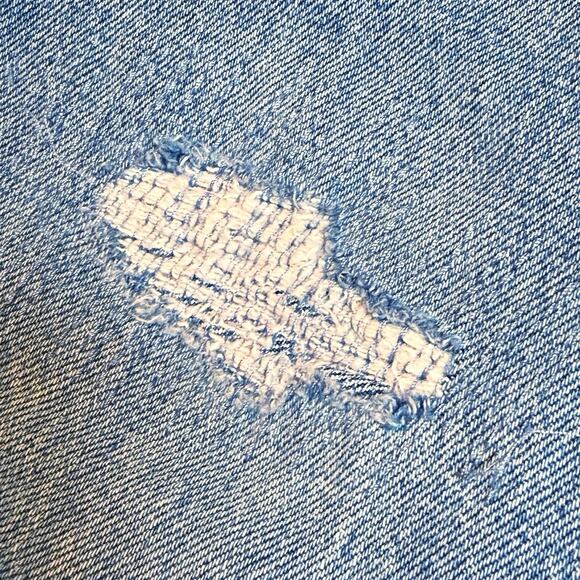 Levi's 501 93 Jeans Thrashed Repaired W32 L30 Men's Light Wash Denim Button Fly - Picture 7 of 10